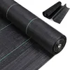 Image de Toile de Paillage Couverture de Sol 2x10M Contre les Mauvaises Herbes Bâche Perméable Protection UV Haute Densité