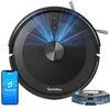 Image de Robot Aspirateur Laveur 4500Pa Aspirateur Robot sans Fil avec Balai 2600mAH/120Min Wi-Fi/ LDS Laser Navigation