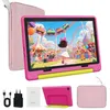 Image de Tablette Enfant 10 Pouces 14Go + 64Go + 1To TF 5000 mAh Wifi Contrôle Parental avec Kid-Proof Étui Rose et Sac dordinateur