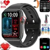 Image de XtraDiTech Montre Connectée ECG Cardiofréquencemètre Thermomètre Moniteur Multiparamétrique Écran HD 181 Rectangle 2 Bracelets Noir