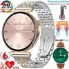 Image de Montre Connectée ECG XtraDiTech Cardiofréquencemètre Thermomètre Moniteur Santé Multifonction Écran AMOLED Appel 2 Bracelets Doré