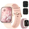 Image de Blackview R50 Montre connectée femme Appel Bluetooth Notification Message 100 Modes sportifs Santé des femmes pour iOS Android-rose
