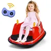 Image de DREAMADE Auto Tamponneuse Électrique avec Télécommande 2.4G Auto Tournante avec Lumières LED Musique Contour Antichoc Rouge