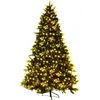 Image de DREAMADE Sapin de Noël Artificiel 225CM 540 Lampes à LED avec Lumière Blanche Chaude Décoration pour Noël Vert (225cm)