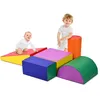 Image de COSTWAY 5Pièces Modules de Motricité en Mousse de Grands XL Blocs de Construction avec Housse pour Enfant dge Préscolaire