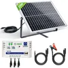 Image de ECO-WORTHY kit de Panneau Solaire 25W 12V Mono Panneau Solaire PV 25W avec contrôleur 4A pour Voiture RV Accueil Batterie Charge