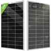 Image de 120W 12V Bifacial Panneau solaire mono haute efficacité Module PV Chargeur dalimentation pour parasolsauventscamping-cars