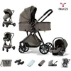 Image de poussette trio MagicZCbébé 3 en 1nouveau néDossier réglable0-3 anspliablesac de mamanbrun chocolat