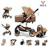 Image de MagicZC bébé Poussette duocombinéesCeinture de sécurité à 5 pointspliableAvec nacellecosypour nouveau nébeige