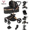Image de Poussette bebe cosy 3 en 1 Magic ZC - Poussette combinées pliage automatique Poussette de luxe 360° Rotation grand panier Noir