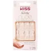 Image de Ongles artificiels KISS KAN01 - Courts 28 pcs avec colle application rapide effet naturel