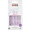 Image de KISS Gel Fantasy Lot de 28 ongles artificiels M - Colle gel rose lime bâton de manucure - Manucure rapide et facile