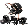 Image de Poussette Combinée 3 en 1 - MARQUE - Modèle - Noir - 4 roues - Pliable - Légère