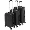 Image de Set de 3 Valises Rigide en ABS Ensemble de Bagages 4 roulettes(XL L M) - Noir