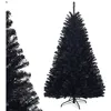 Image de COSTWAY Sapin de Noël Artificiel 225cm Aiguilles en PVC avec Support en Métal Pliable 1258 Pointes de Branche Décoration de