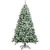 Image de COSTWAY Sapin de Noël Artificiel Enneigé 180CM avec 928 Branches Aiguilles en PVC Support Métallique Pliable pour Décoration Noël