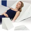 Image de COSTWAY Oreiller Anti-Stress Triangulaire Coussin Thérapeutique Post Opératoire Élévateur de Jambes Soulager Douleur Lavable