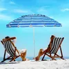 Image de COSTWAY Parasol de Plage Inclinable 245 M Protection UPF 50+ Baleines en Fibre de Verre avec Sac Pied Amovible pour Jardin