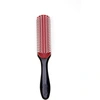 Image de Denman Borstel Coiffure classique Originals Brosse D3 Medium 7 rangs (Noir-Rouge-Blanc) - 1 pièces