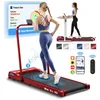 Image de BLACK LORD Tapis de course Pliable Vitesse 1-12km/h 1700W Moteur silencieux Tapis de marche Pour Maison LED App KINOMAPRouge