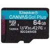 Image de Kingston Technology MicroSD 64GB U3 V30 A2 200MB/s Canvas Go Plus