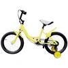 Image de 16 pouces Vélo pour enfant Cadre en acier carbone - Roue avec frein à main Roues stabilisatrices à rétropédalage Jaune