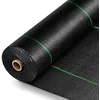 Image de Toiles de Paillage 2m x 25m Toile Anti Mauvaises Herbes Jardin Bache Noire Agricole Barriere Anti Racine Tissu Perméable à