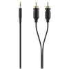 Image de Câble audio portable BELKIN 35 M/M 2 x RCA M/M - Doré noir - 2 m