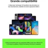 Image de Câble tressé - BELKIN - USB-C vers USB-A - 015 m - Noir