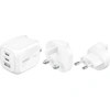 Image de Belkin Chargeur Secteur 70W 3 ports 2 USB-C + 1 USB-A + Kit adaptateur de voyage