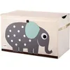 Image de Coffre à jouets - WEBER - Elephant - Enfant - 100% Polyester - Gris