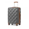 Image de British Traveller Valise Moyenne 61x42x26cm Valise Rigide Ultra Légère Valise de Voyage avec 4 roulettes et Serrure TSA Gris