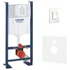 Image de Grohe - Pack WC Bâti autoportant Rapid SL avec Plaque Skate Cosmopolitan blanche et Set disolation phonique (39145000-4)