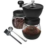 Image de Moulin à café manuel - YIKXIULF - bocal en verre et céramique - mouture réglable