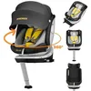 Image de Siège Auto Bébé 360° Pivotant ISOFIX 40-150cm I-Size Group0+/1/2/3  0-36kg) DEWINNER Harnais 5 Points Sièges AutoECER129-Noir