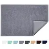 Image de Tapis de Bain - Antiderapant - Microfibre Chenille - 60 x 40 cm - Gris Foncé - Lavable en Machine