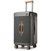 Image de Kono Valise de Voyage 66.5x40x30cm Rigide Valise Trolley Ultra Légère en ABS+PC Valise Cabine avec 4 roulettes et Serrure TSA Gris