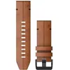 Image de Bracelet montre Garmin Fenix 6X Pro Solar Ti en cuir marron