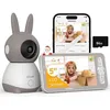 Image de Babyphone Caméra Bébé 2K 5 PTZ 360° Visiophone Connecté Smartphone Alertes Intelligentes Vision Nocturne Carte 64Go Incluse