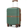 Image de Kono Valise Cabine Taille 55x40x20cm ABS+PC Rigide Petite Valise de Voyage avec 4 roulettes et Serrure Trolley de Voyage 36L Vert