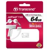 Image de Clé USB TRANSCEND JETFLASH 710 - 64 Go - USB 3.1 - Placage Argent