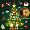 Image de Décoration de Noël - Arbre en Feutre 95CM - LED Intégrées - Ornements Détachables - DIY Amusant