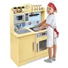 Image de Cuisine pour Enfants en Bois - NAIZY - Kit de Jeu avec Accessoires - 56x285x92cm