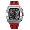 Image de Montre Bracelet Tsar Bomba TB8204Q33 - CHRONO QUARTZ ACIER SILICONE ROUGE