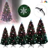 Image de Sapin de Noël - XMTECH - 240cm - PVC - Fibre Optique colorée - Support en métal