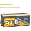 Image de PowerQueen Batterie Lihium 24V100Ah LiFePO4 Bluetooth Batterie pour véhicules Camping Caravane Voyage Marine Système Solaire