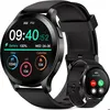 Image de Blackview Montre Connectée Femme Homme avec Répondre/appeler IP68 Sommeil Podomètre 1.43 Montre Sport Pour Android iOS Noir