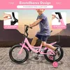 Image de Vélo enfant - 16 pouces - ROSE - pour 5 - 8 ans - pour 106 - 135 cm