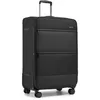 Image de British Traveller Valise Grande Soute Souple Extensible 79.5x49x32.5 cm Valise de Voyage - 4 Roulettes Serrure TSA 128L Noir