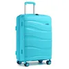Image de Kono Valise Cabine Moyenne 66x46x26cm Rigide Polypropylène Valise de Voyage à 4 roulettes et Serrure TSA 70L R-Bleu